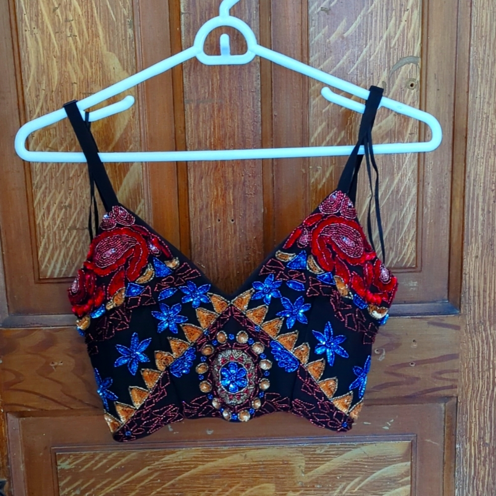 Nasty Gal Beaded Bra Top
